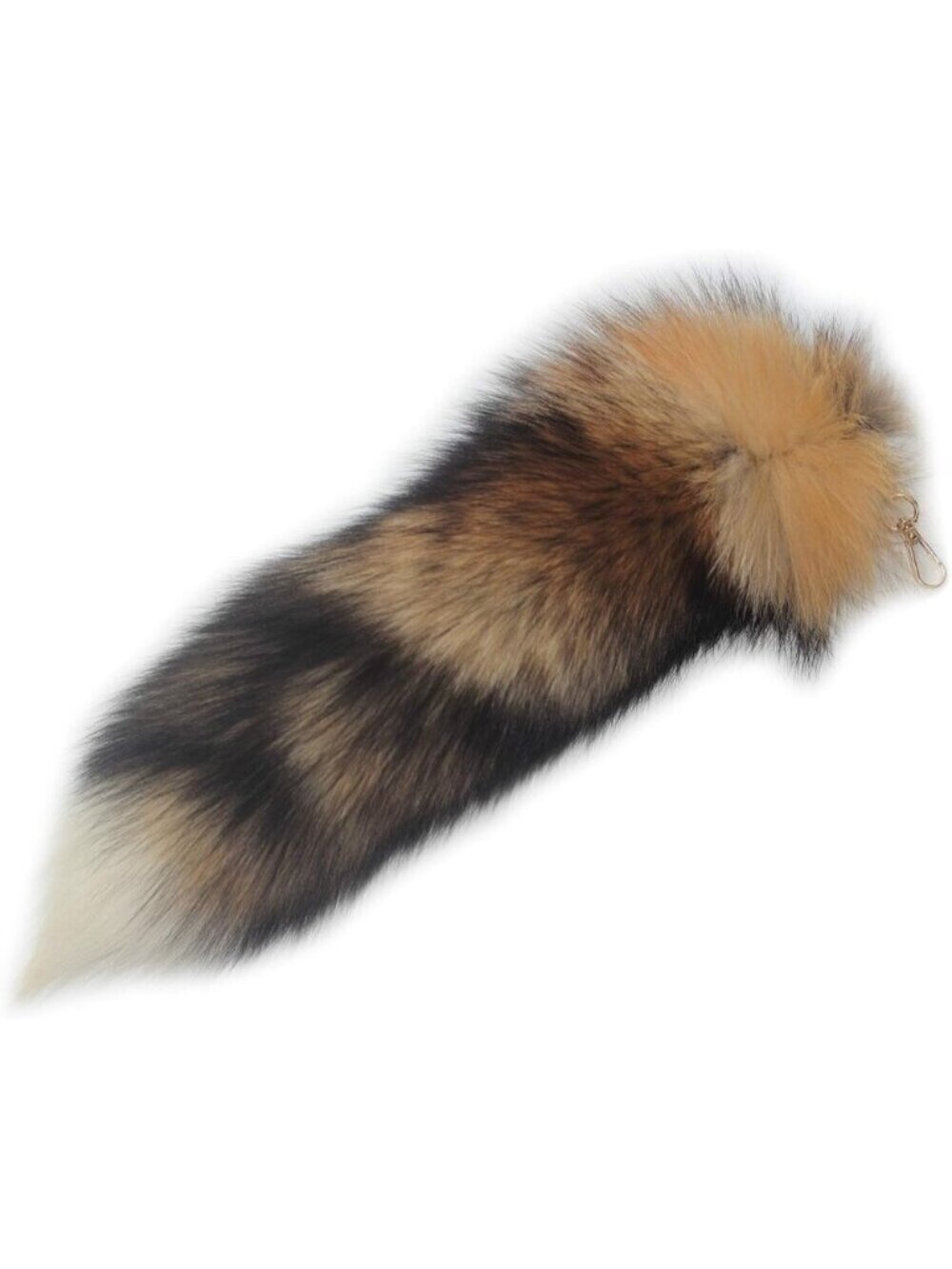 🆕Women Brown Fluffy Real Fox Tail Fur Keychain Pendant Cosplay Stylish Handbag